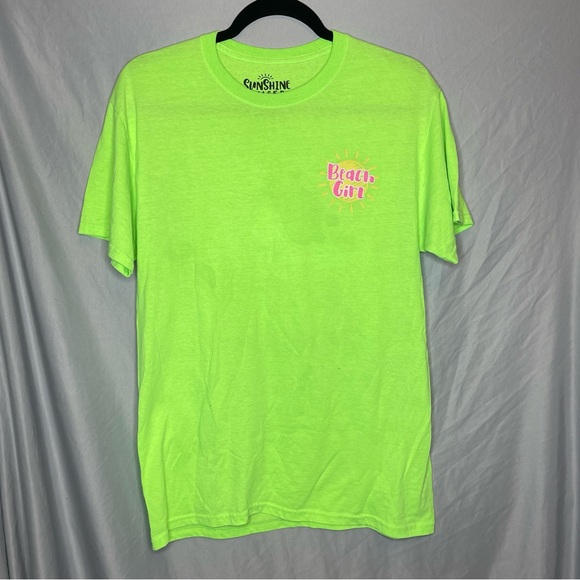 Sunshine Raised Neon Green Beach Shirt - Picture 2 of 7